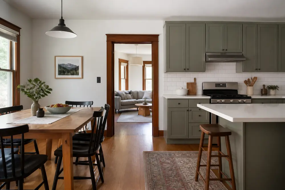 A kitchen and dining interior with space for everyday use.